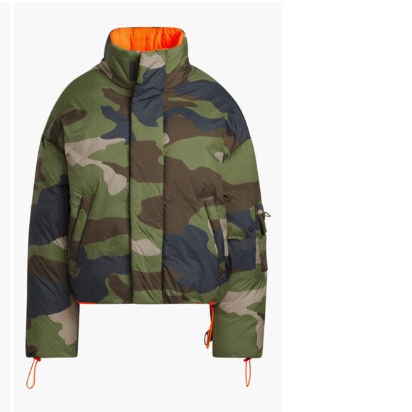 Ivy Park x Adidas Reversible Puffy Coat Parka Oversized Jacket / Size L - Picture 1 of 15